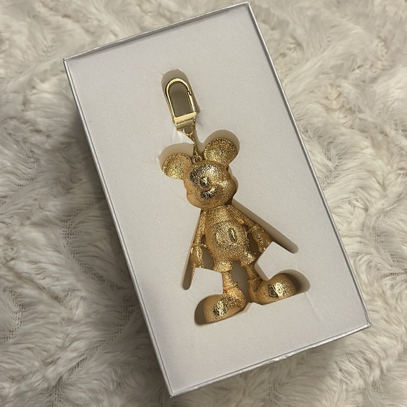 $68 Disney x BaubleBar Mickey Mouse Disney Bag Charm: Goldtone - Picture 7 of 8